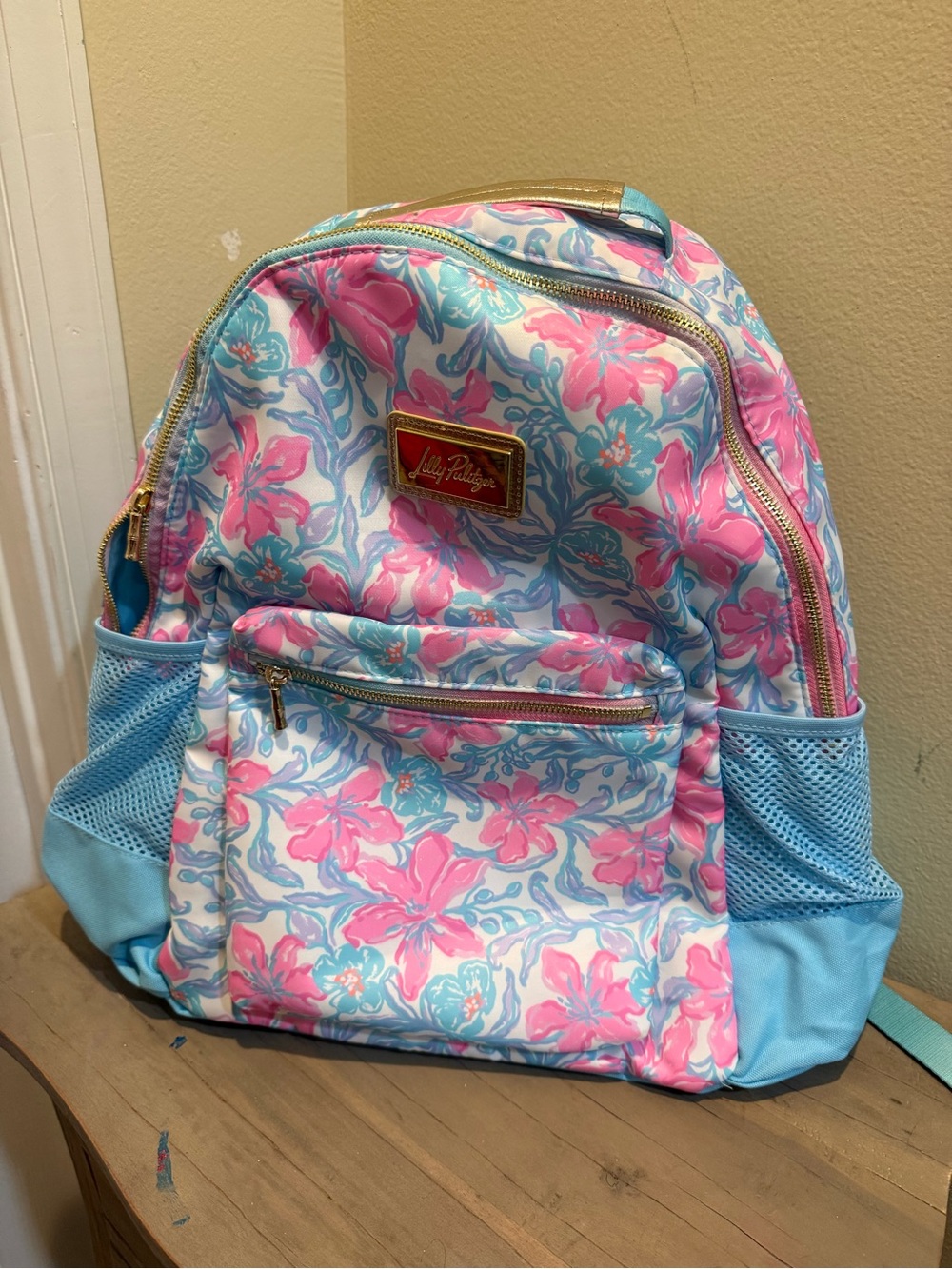 Lilly Pulitzer Pink & Blue Floral Child Backpack